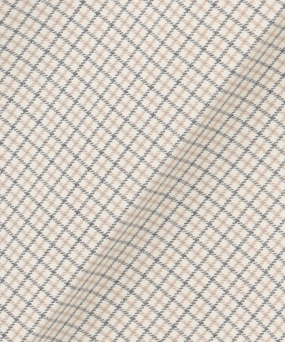 自由区 L TRギャバチェック柄ストレート パンツ 