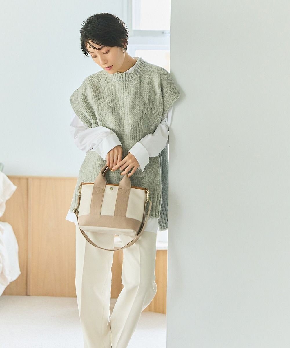 TOPKAPI 【Breath TOPKAPI】スコッチグレイン ネオレザー ミニ トート バッグ ショルダー付き S 