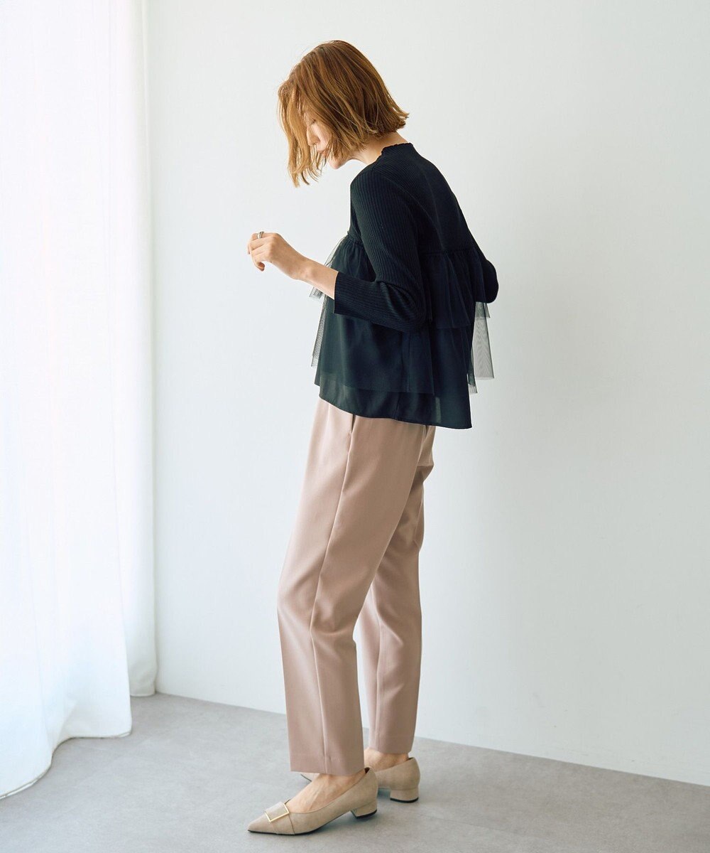 YECCA VECCA スタイルアップテーパードパンツ 