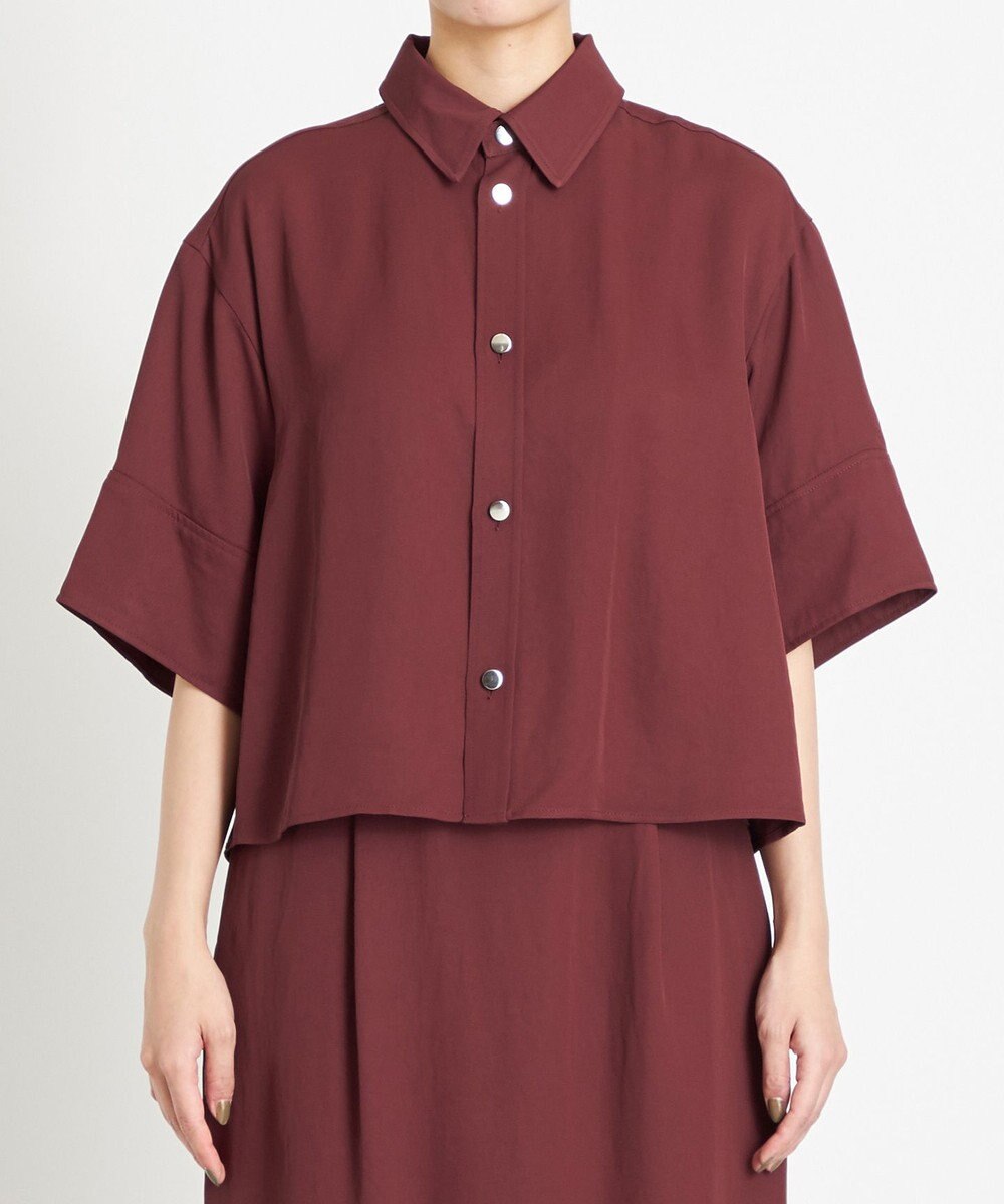 NAVE 【ReNAVE　洗える】アセテートギャバシャツ 