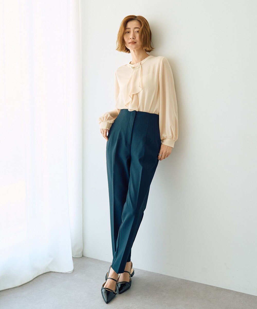 YECCA VECCA スタイルアップテーパードパンツ 