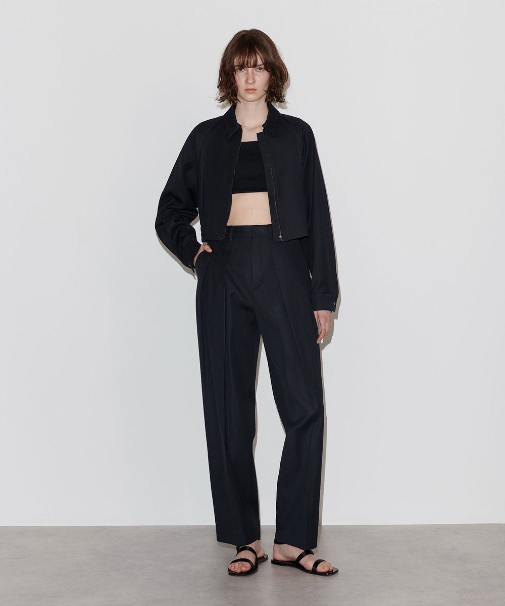 NAVE 【Nave　洗える】バルキーツイル ジップアップブルゾン 