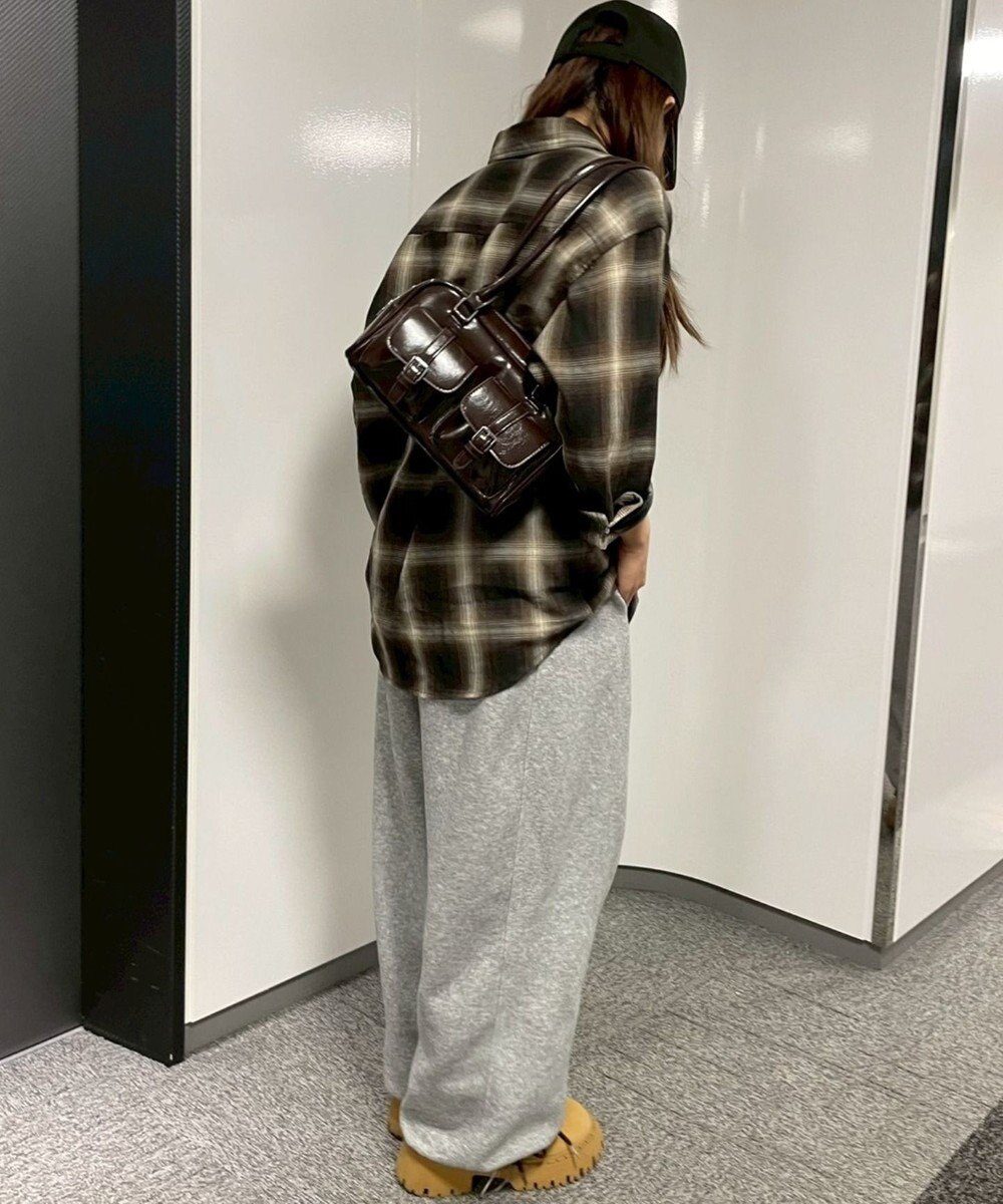 WEGO ベルト2ポケットデザインボストンバッグ 