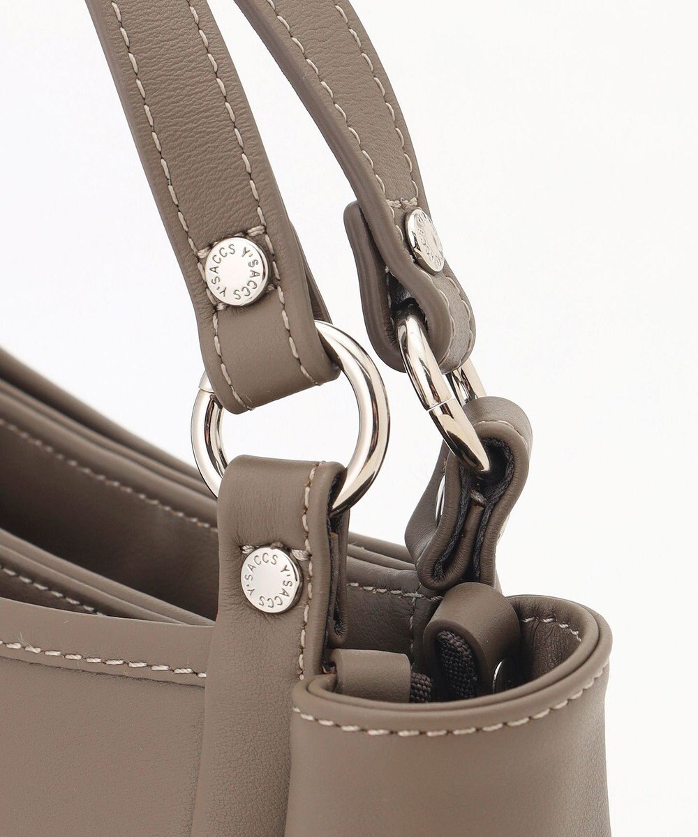 Y'SACCS カウレザー スクエア2wayミニトート 