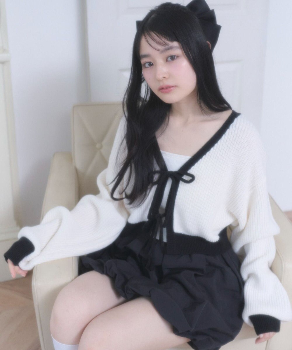 WEGO リボンカーディガン 