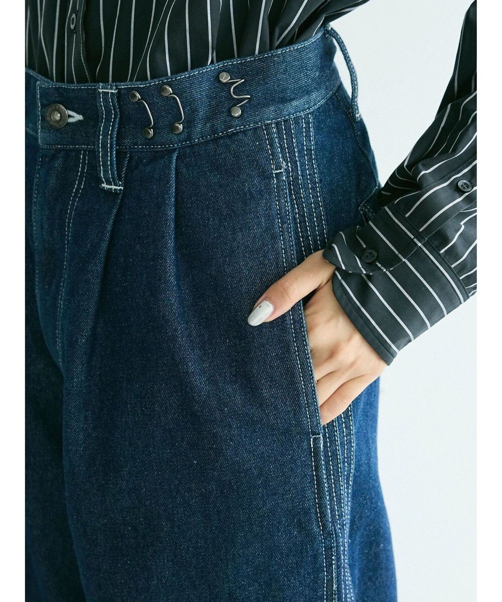 CRAFT STANDARD BOUTIQUE 【ユニセックス】デニム2タックワイドテーパードパンツ 