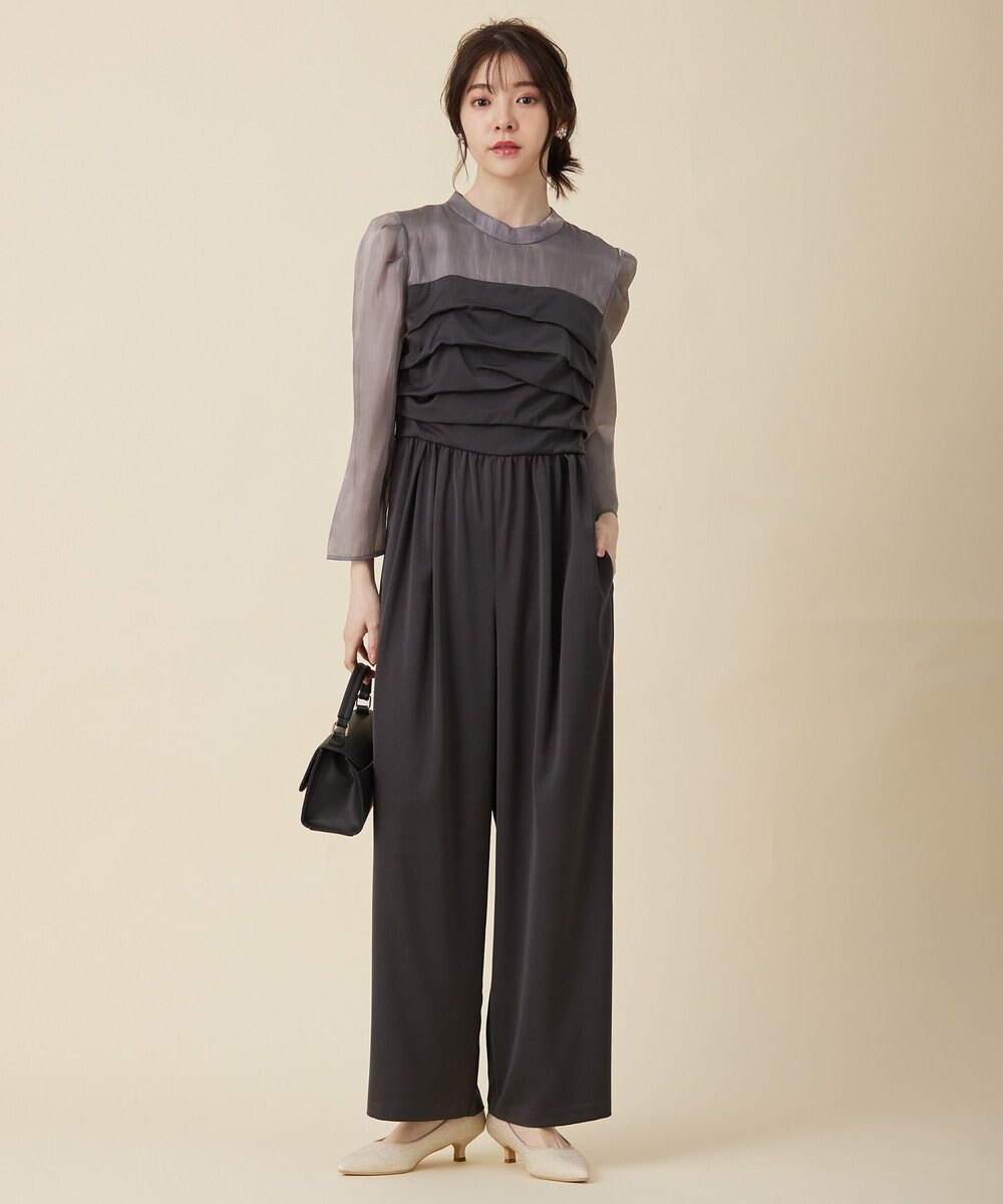 ANY SIS 【洗える】デザインタック コンビネゾン 