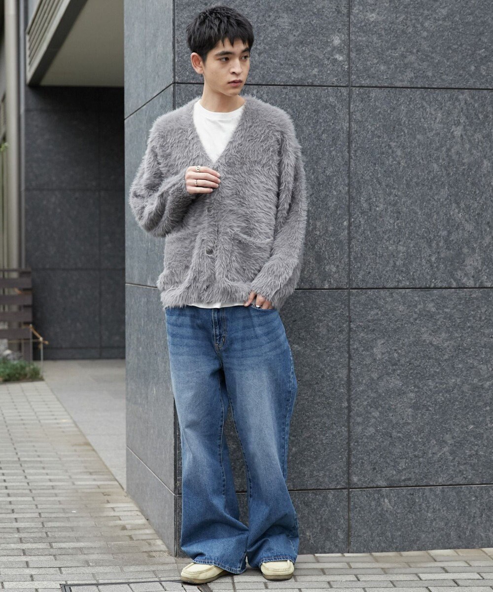 WEGO 【ユニセックス着用ITEM】フェザーカーディガン 