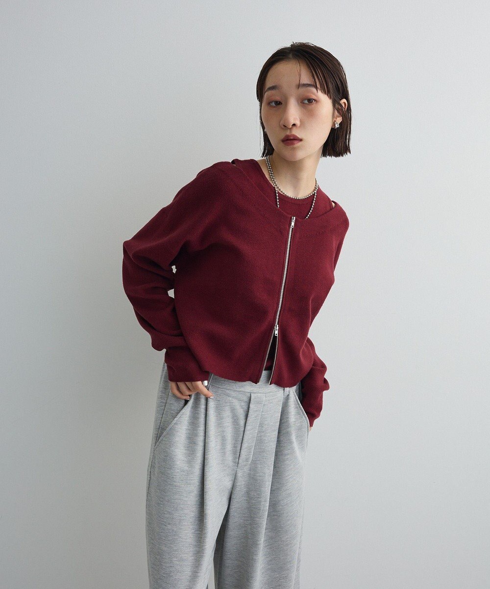 Green Parks SET2点Zipニットカーディガン+アメスリタンク 