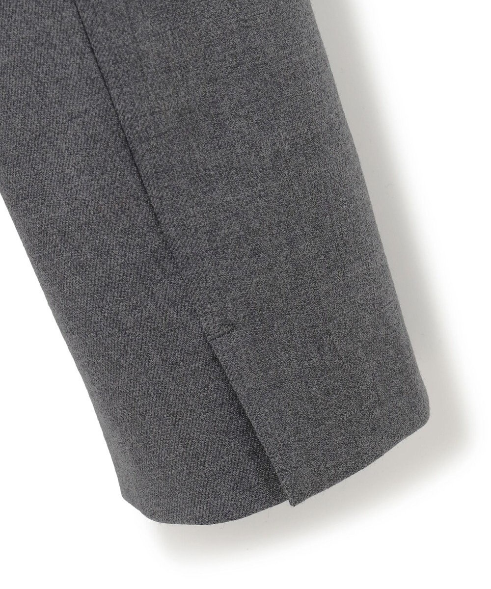 ICB L 【セットアップ対応】ウールストレッチ ノーカラージャケット 