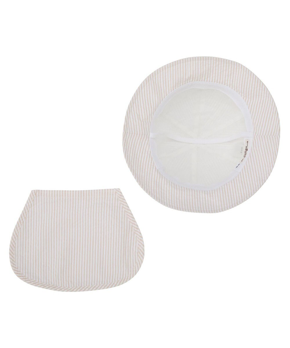 MIKI HOUSE HOT BISCUITS 【44-54cm】サッカー素材 ストライプ柄クロッシェ(帽子) 