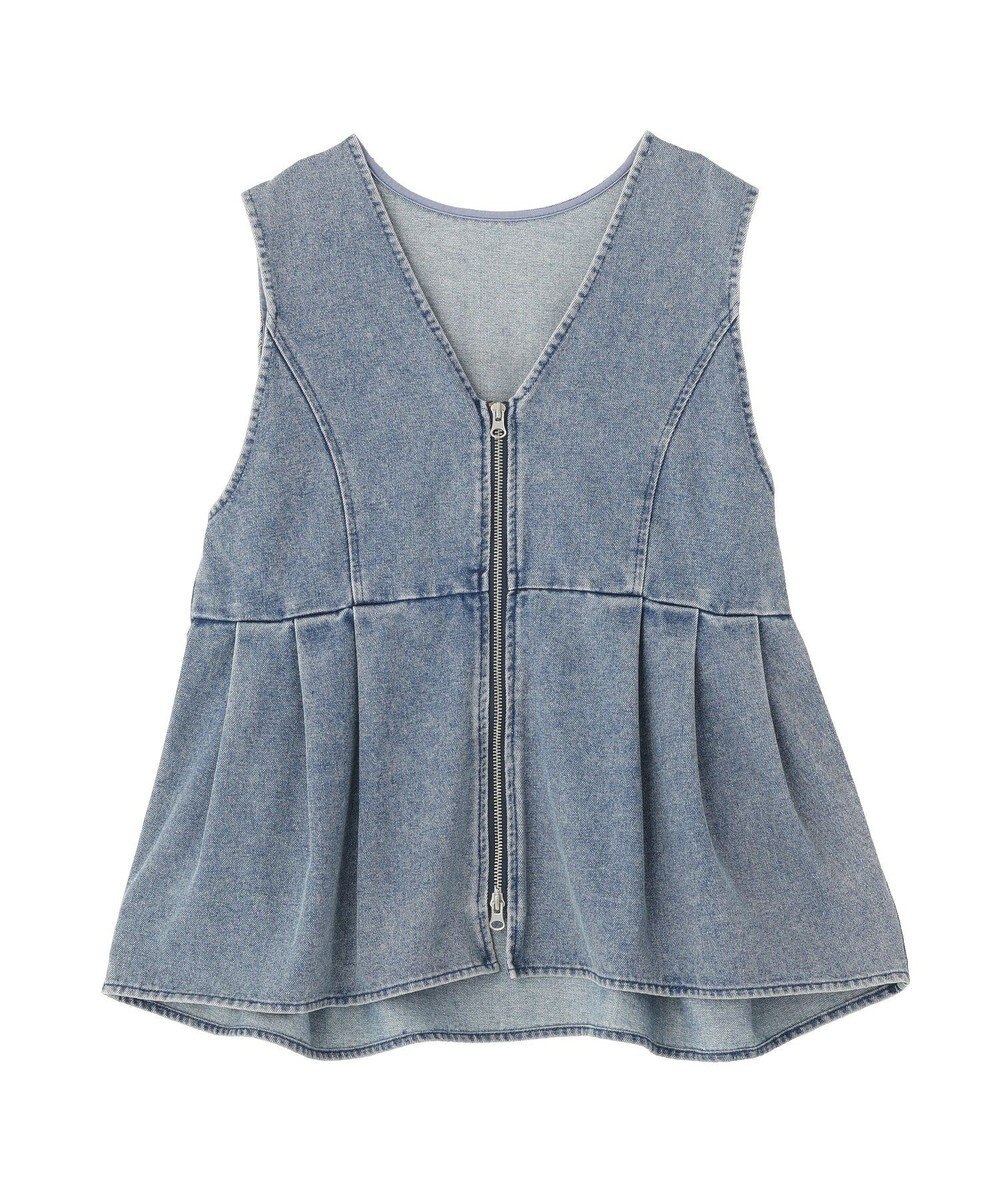 Green Parks デニムペプラムジレ 