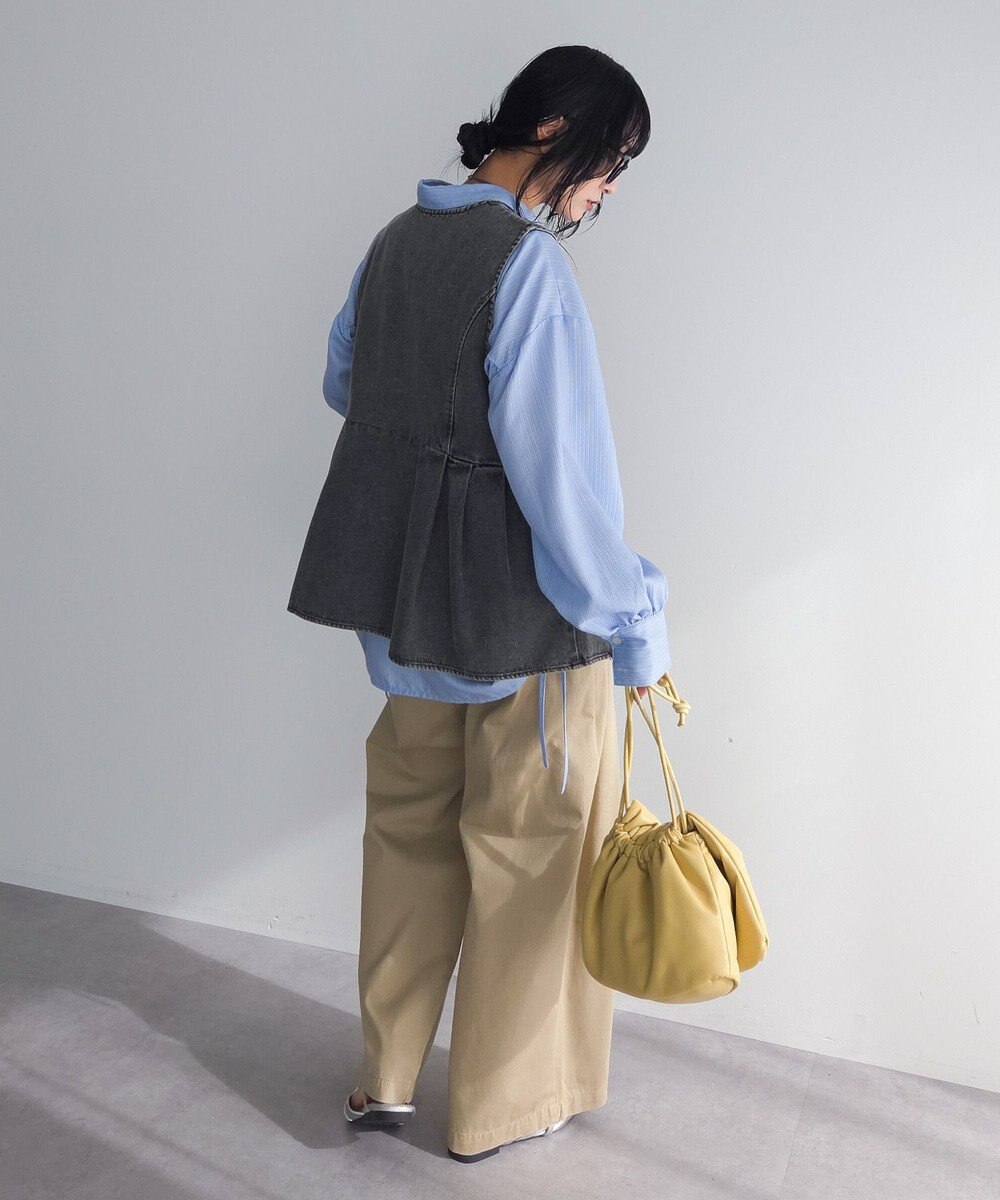 Green Parks デニムペプラムジレ 