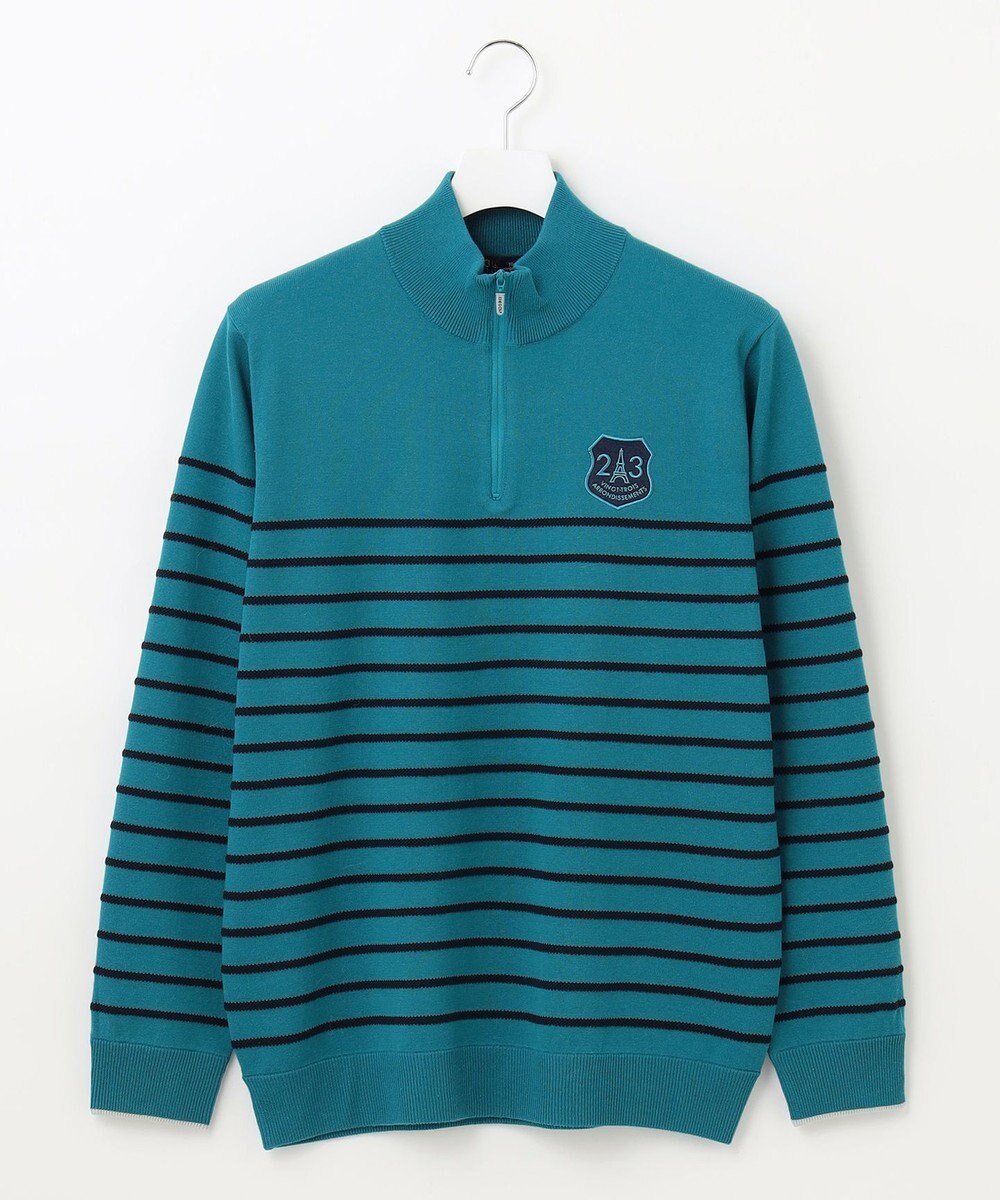 23区GOLF 【MEN】【手洗い可】コットンブレンド ハーフジップ ニット 