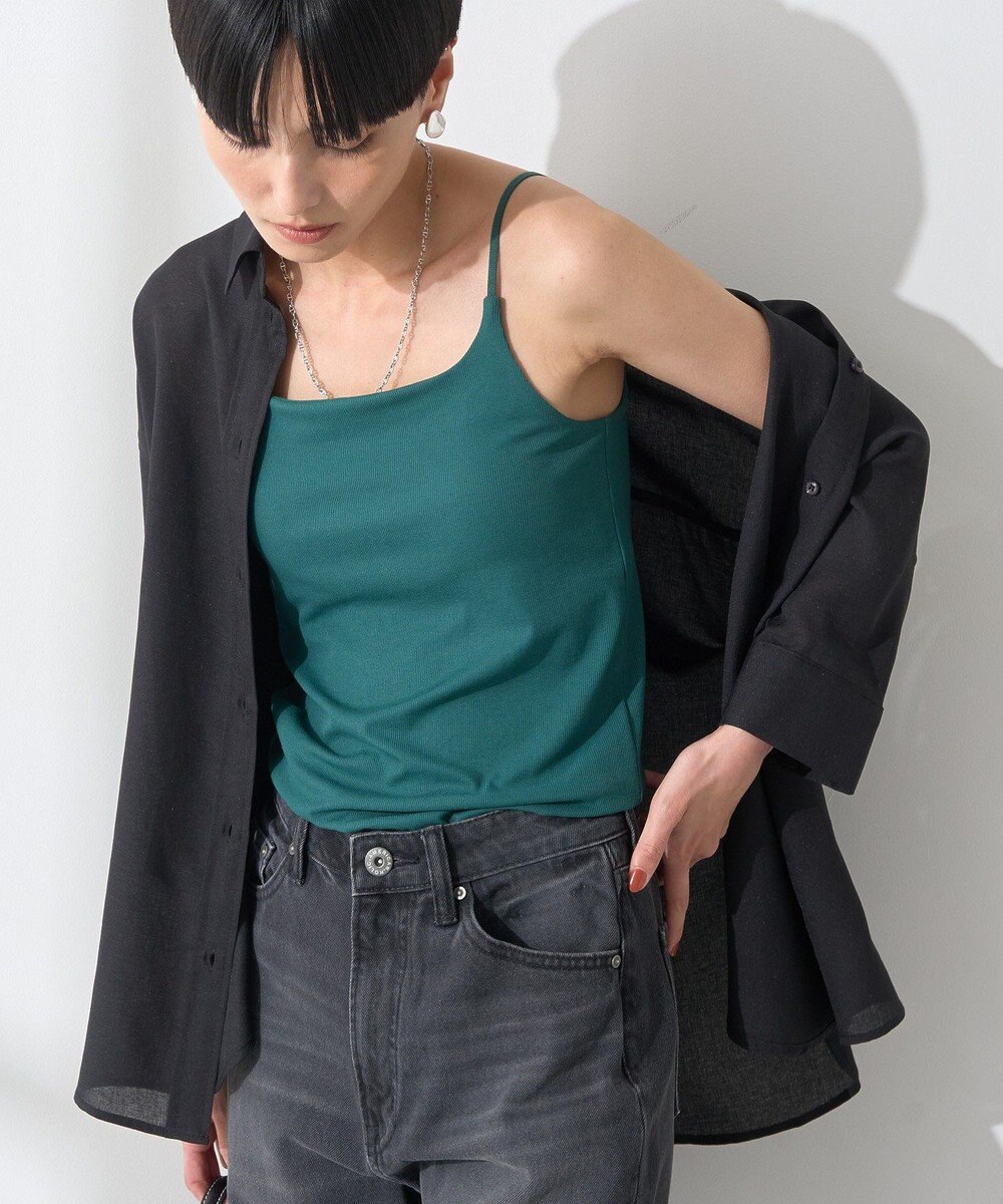 AMERICAN HOLIC 【カップ付き】細リブキャミソール 