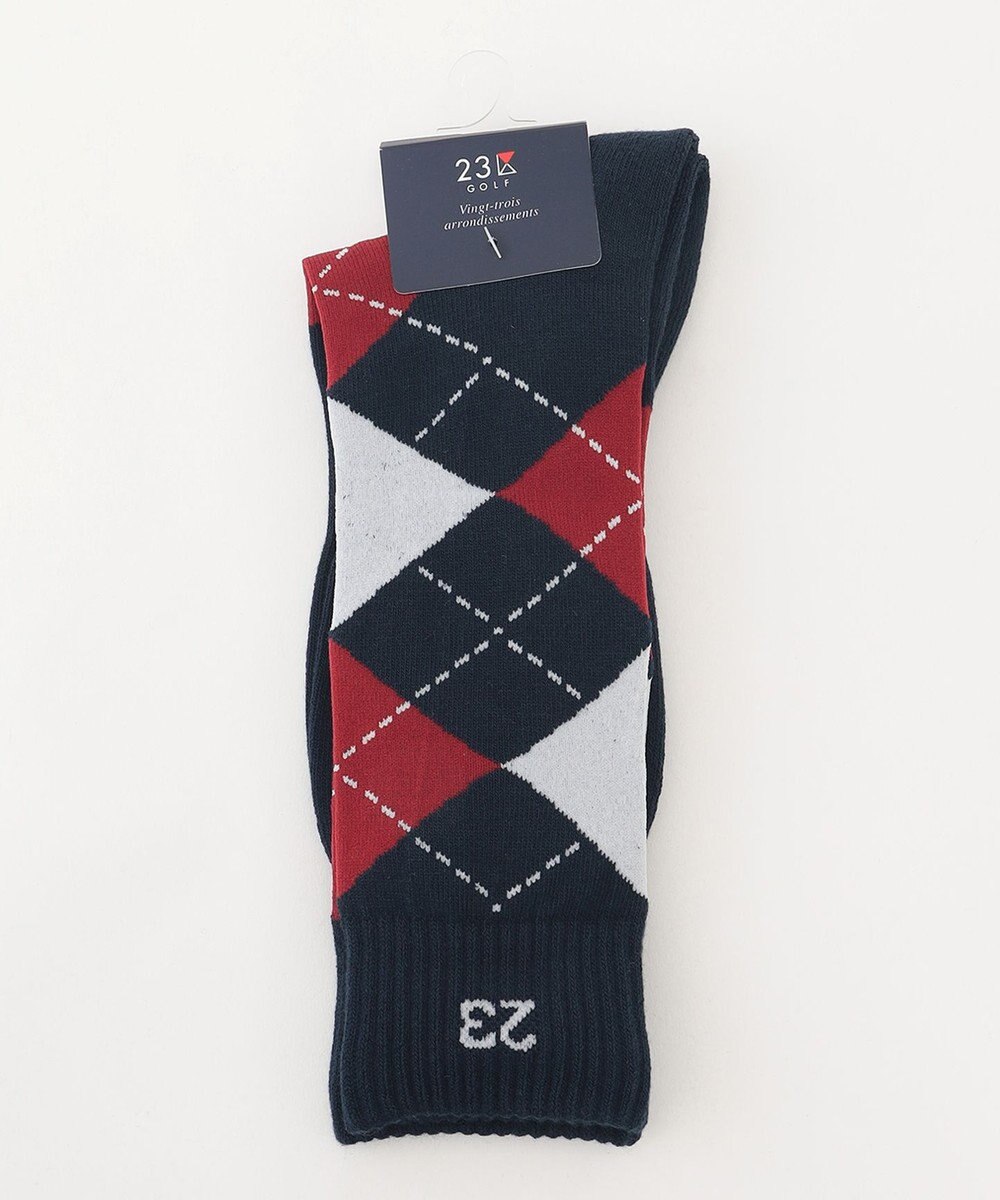 23区GOLF 【MEN】アーガイル柄　レギュラーソックス 