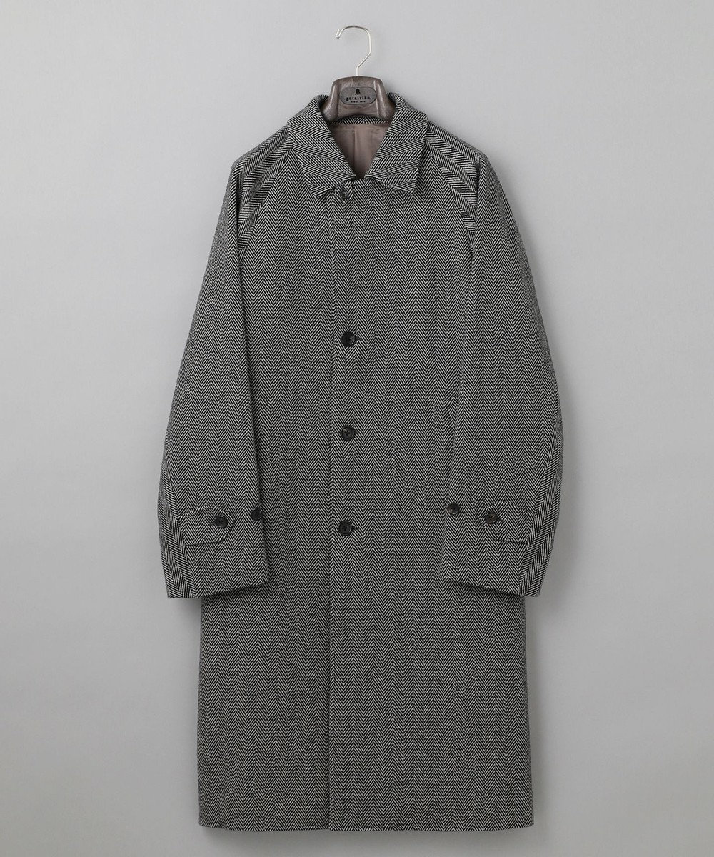 GOTAIRIKU 【山栄毛織】カントリーツイード ステンカラーコート 