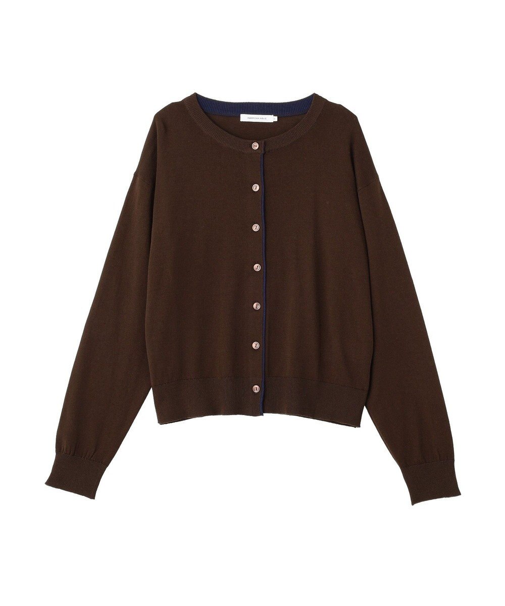 AMERICAN HOLIC 配色シアーカーディガン 