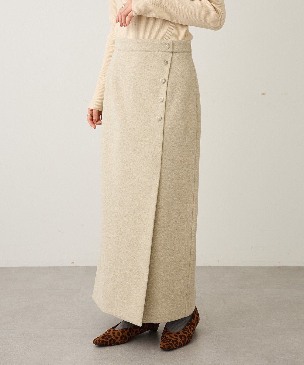 CRAFT STANDARD BOUTIQUE ラップ風Iラインスカート 