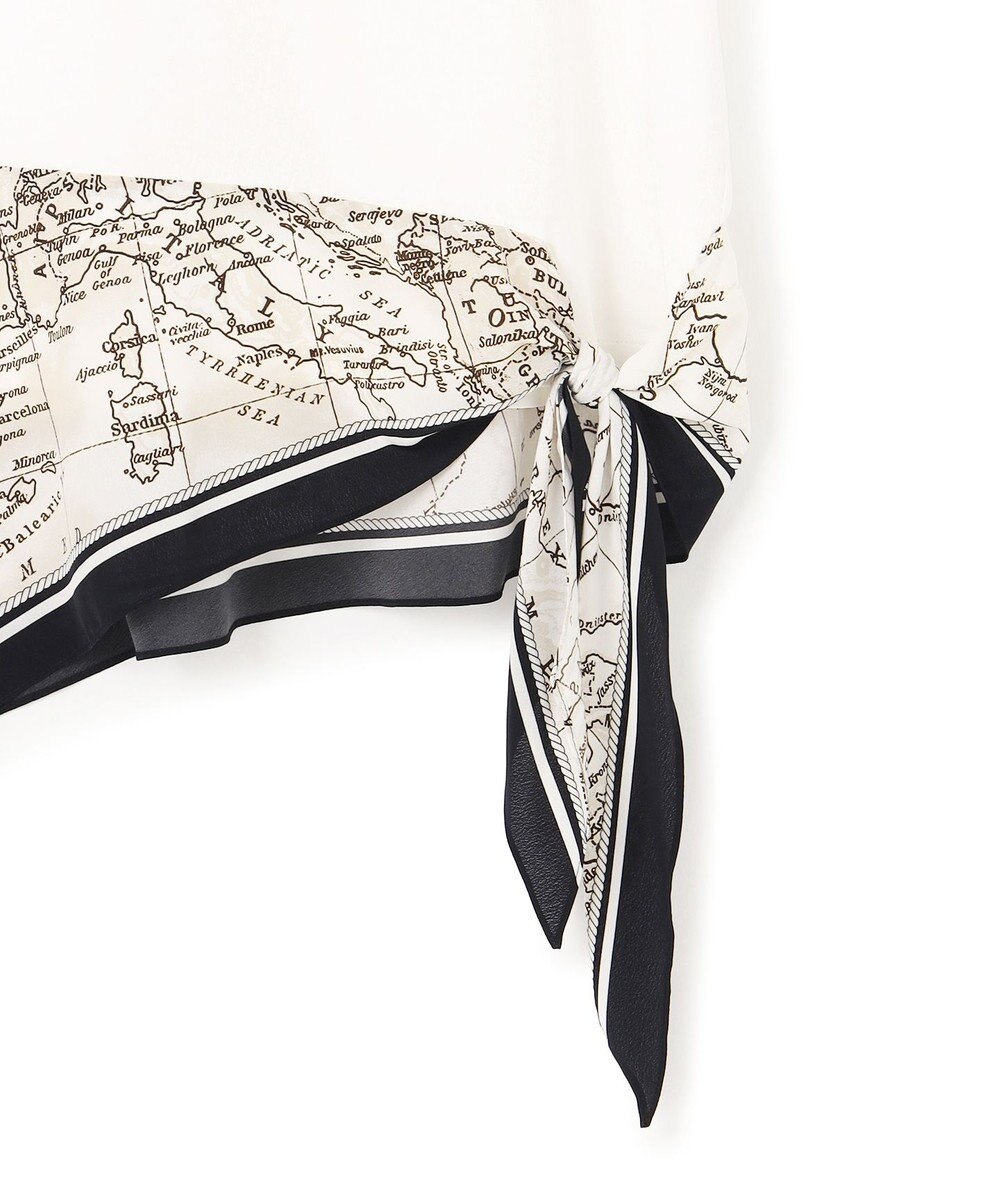 23区 S 【先行予約】スカーフコンビジャージー ウエストデザイン カットソー 