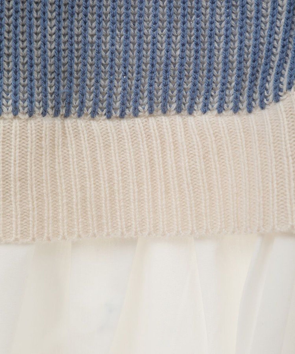 Green Parks 配色リブドッキングチュニック 