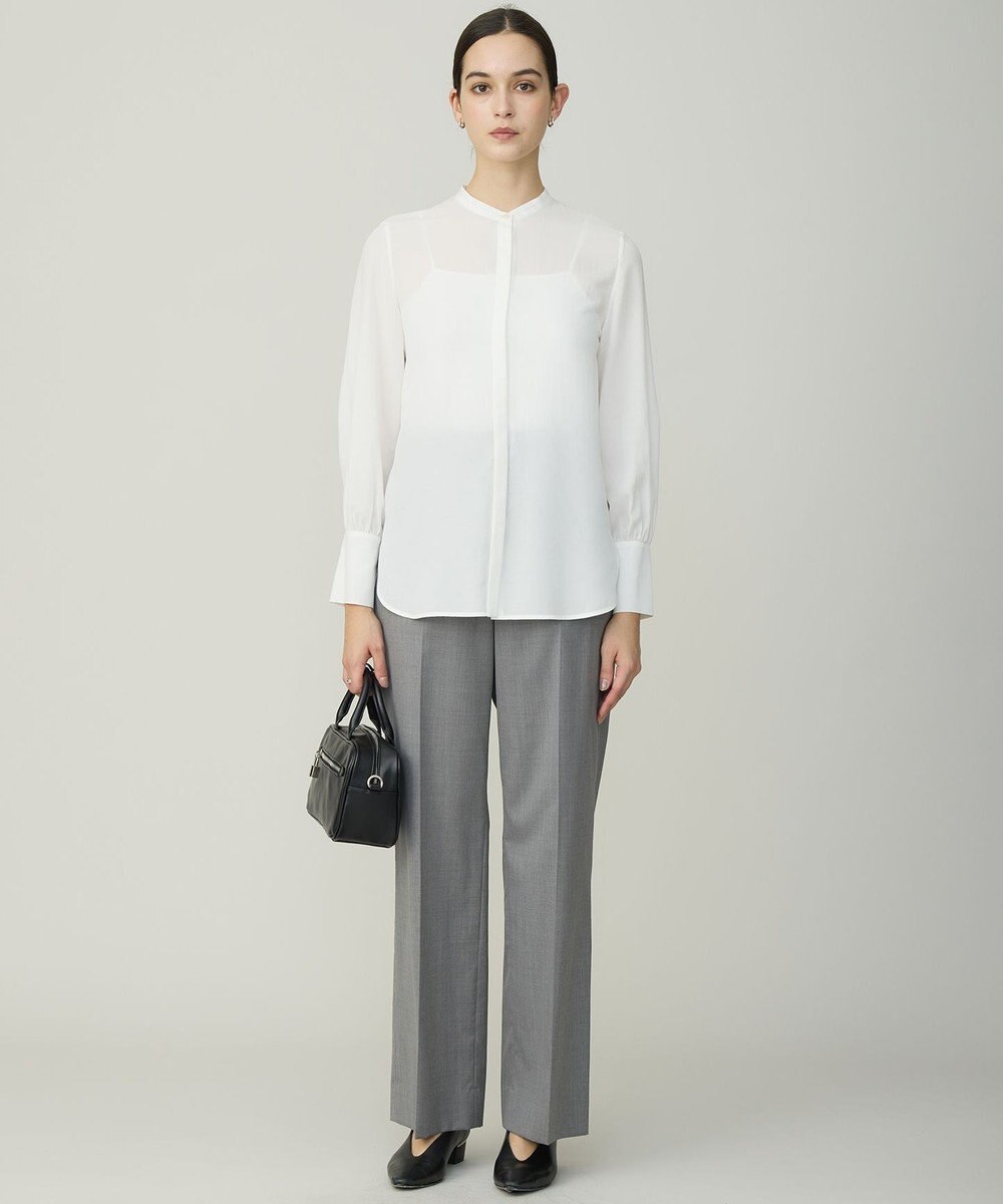 ICB L セルロースシルクビエラ ボウタイ付きブラウス 