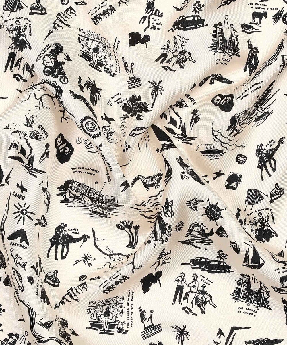 Paul Smith Travel Stories シルクスカーフ 