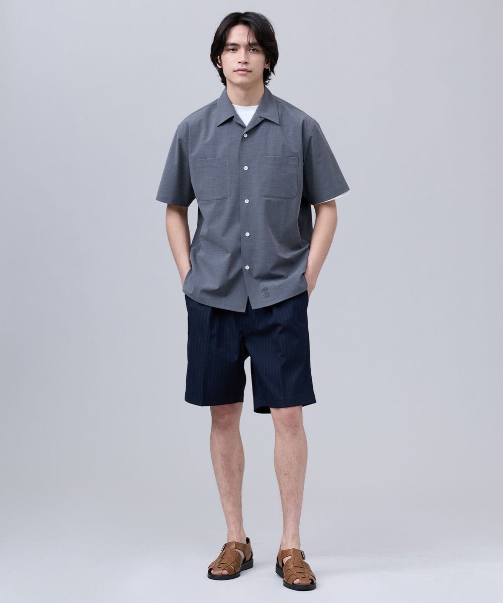 J.PRESS MEN 【J.PRESS ORIGINALS】【UNISEX】Toropical Open Half Sleeve Shirt / Baggy-Fit 