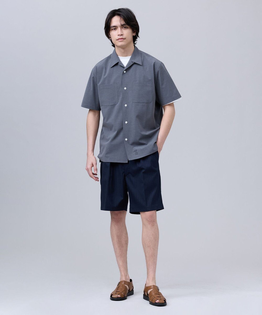 J.PRESS MEN 【J.PRESS ORIGINALS】【UNISEX】Toropical Open Half Sleeve Shirt / Baggy-Fit 