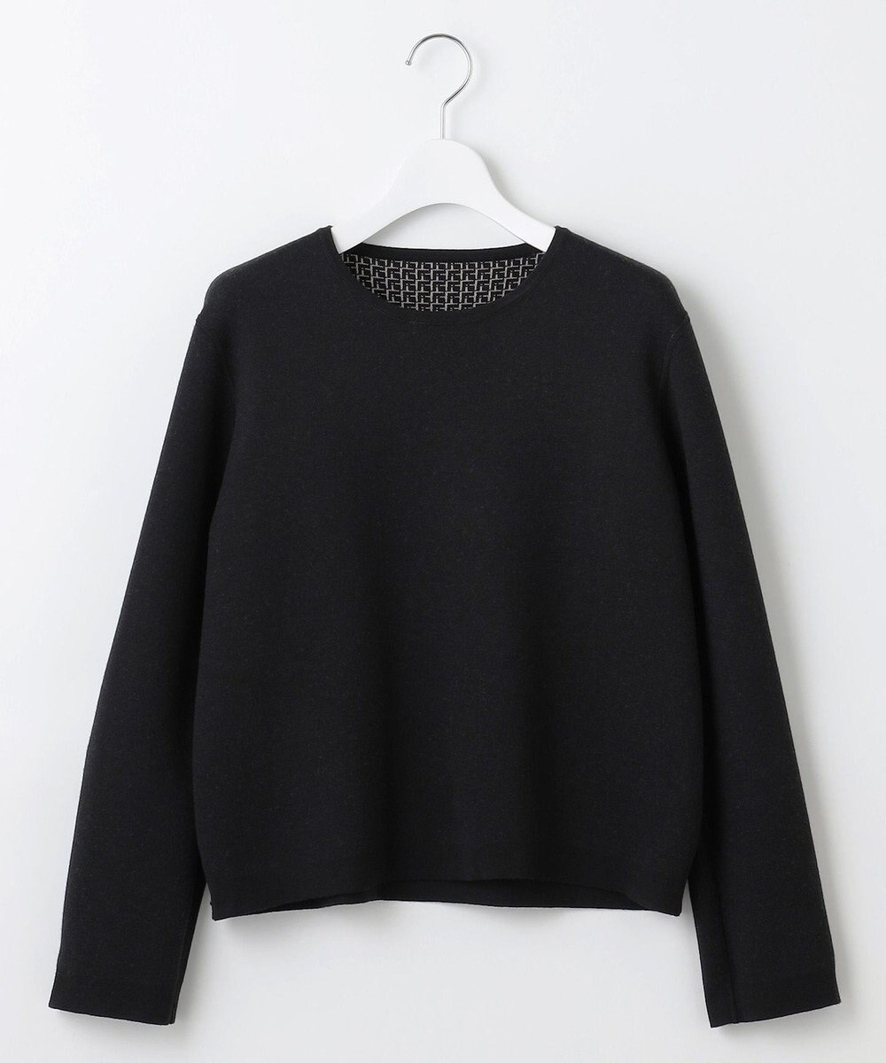 自由区 【WEB限定カラーあり・洗える】リバーシブルニット セットアップ(プルオーバー×フレアスカート) 