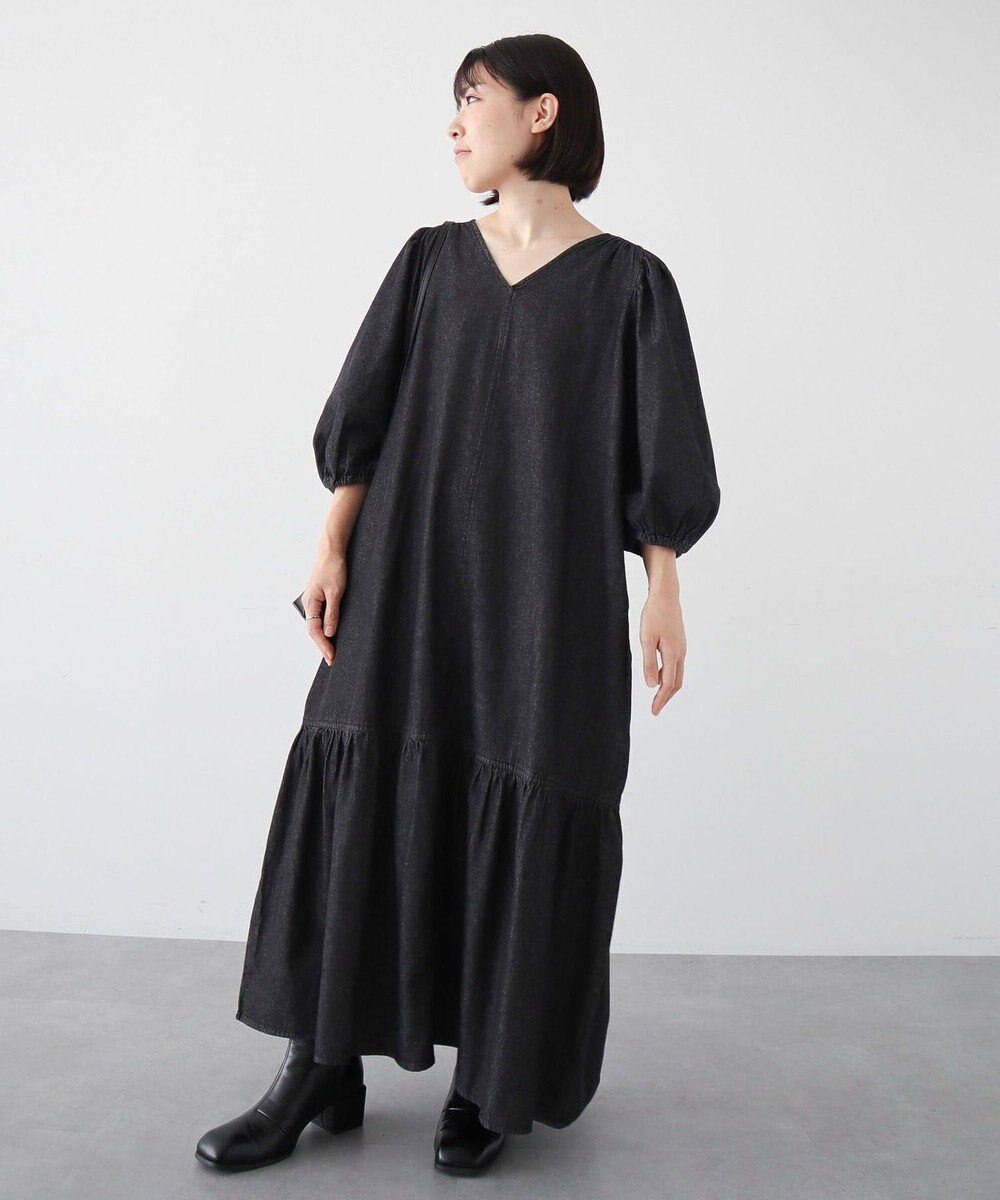 Green Parks ・ＳＵＧＡＲ　ＳＰＯＯＮ　デニムＶネックワンピース 