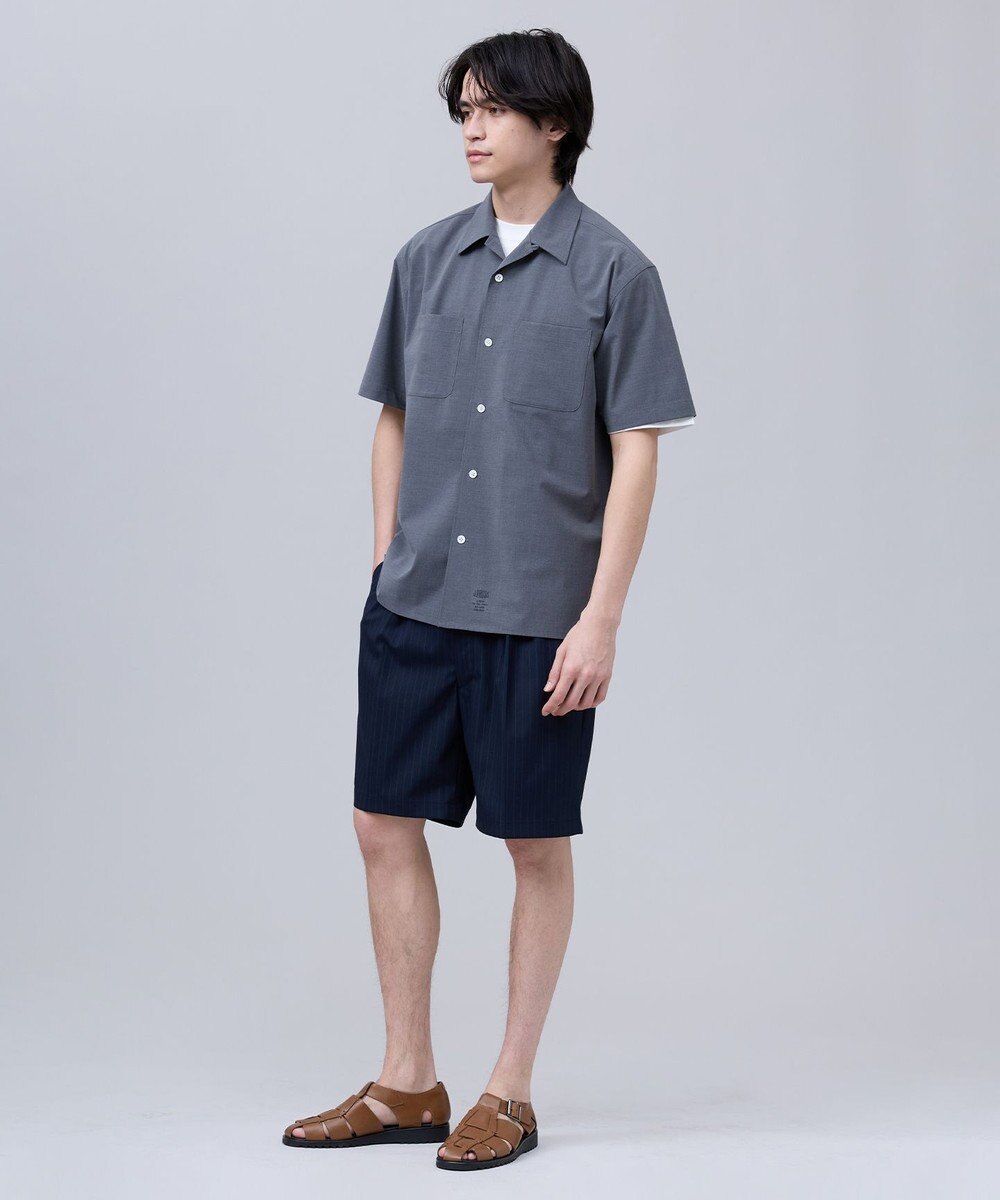 J.PRESS MEN 【J.PRESS ORIGINALS】【UNISEX】Toropical Open Half Sleeve Shirt / Baggy-Fit 