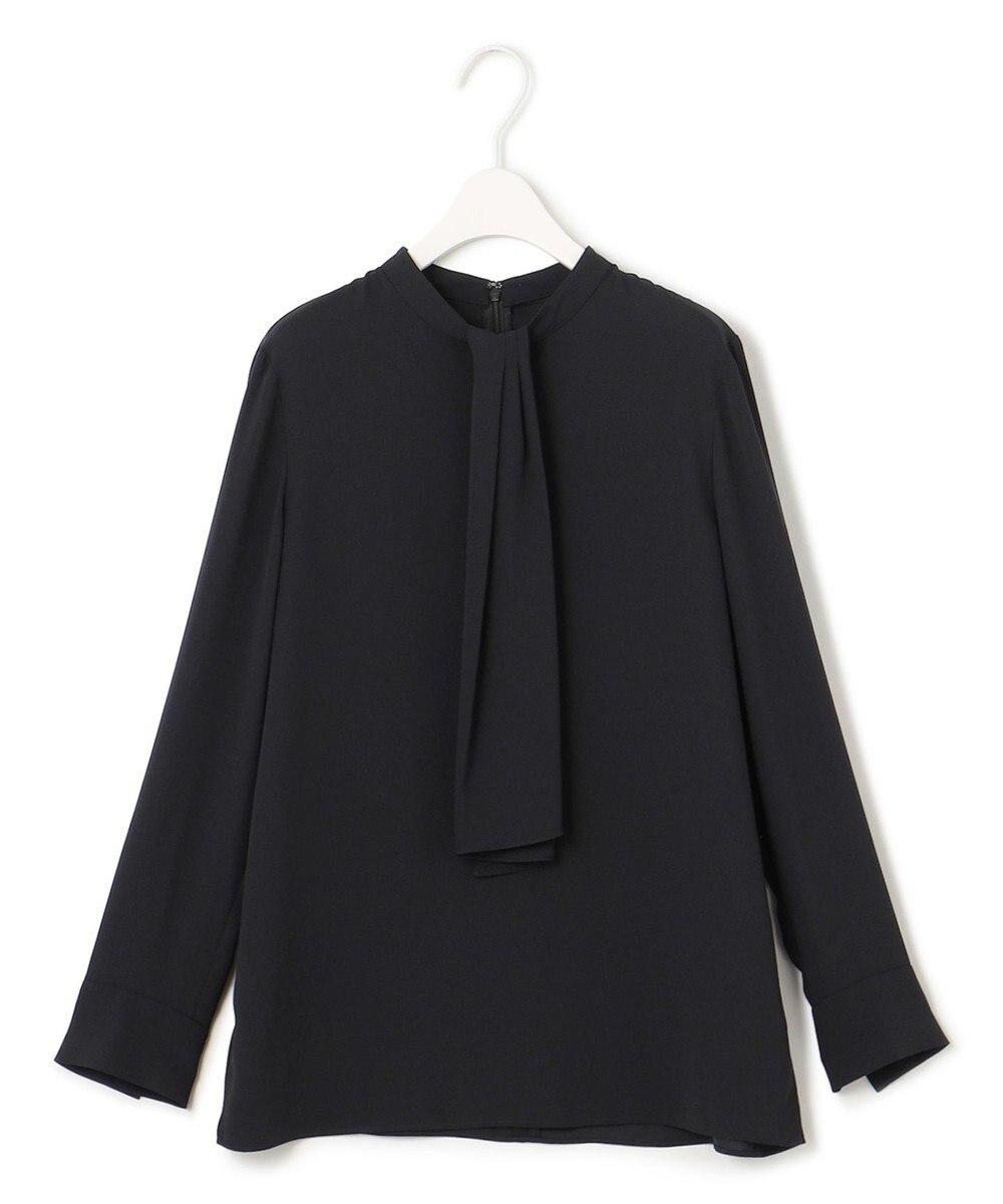 ICB 【WEB限定カラーあり・速乾・洗える】BackSatinAmunzen スカーフタイブラウス 