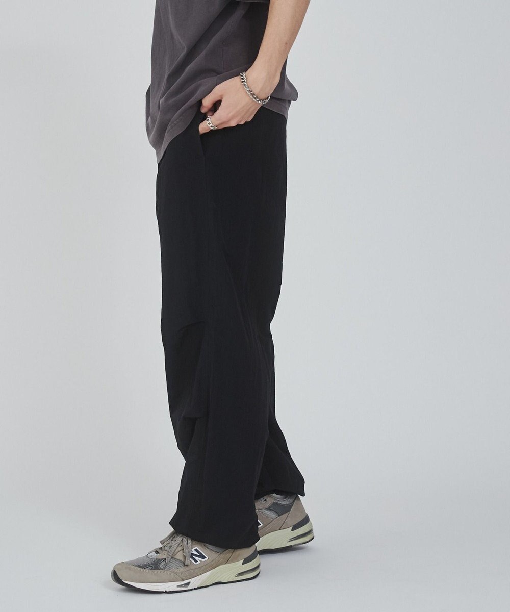 WEGO 【ウエストゴム/撥水/洗濯機可】ナイロンイージーパンツ 