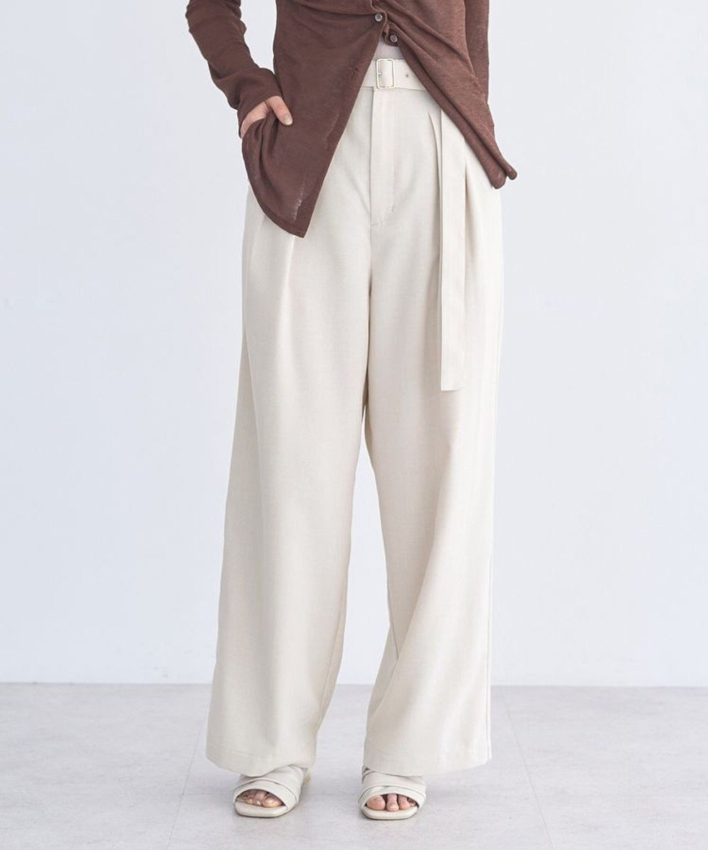 earth music&ecology 【セットアップ対応】アソートツータックベルトパンツ 