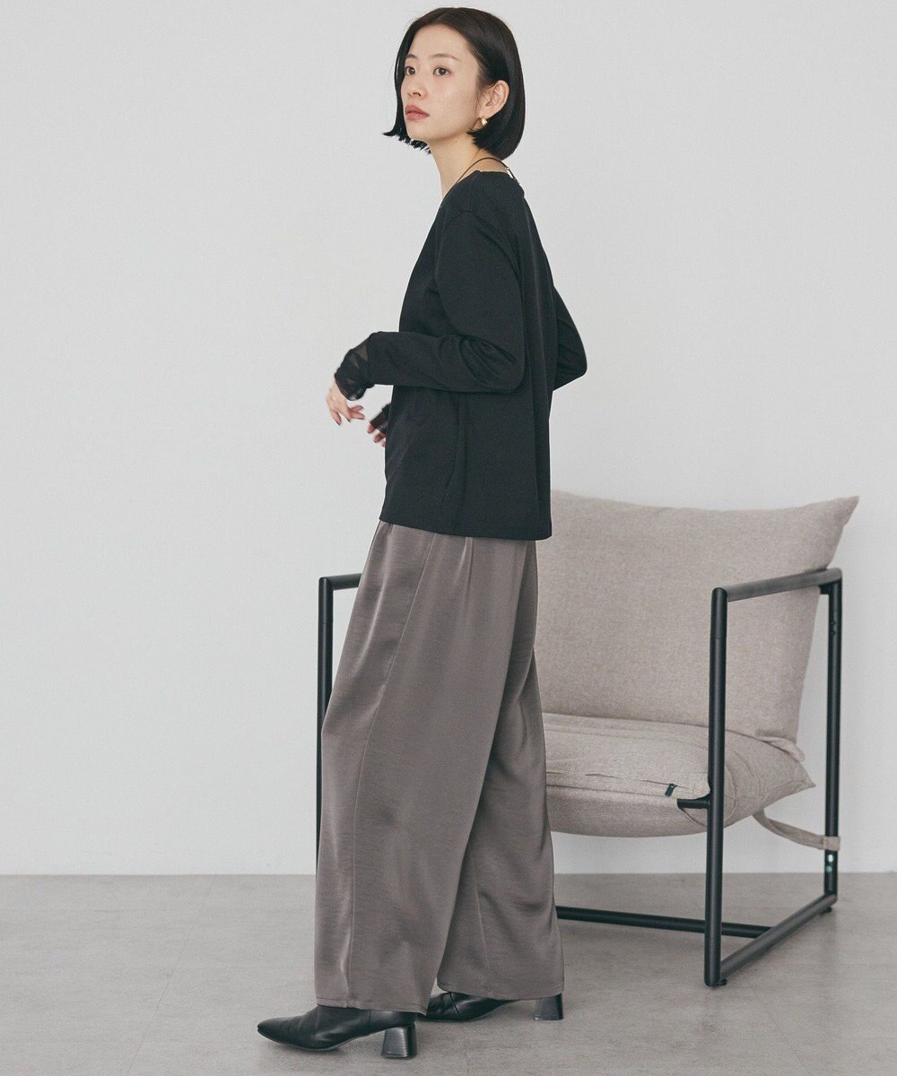 AMERICAN HOLIC 袖チュールレイヤードプルオーバー 