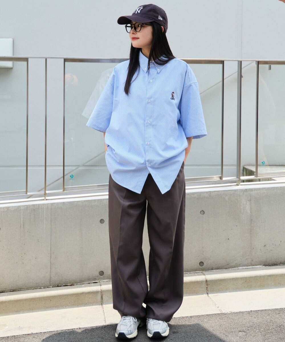 WEGO 【ユニセックス着用ITEM/MLサイズ展開】オックスフォードワンポイントシャツ（SS） 