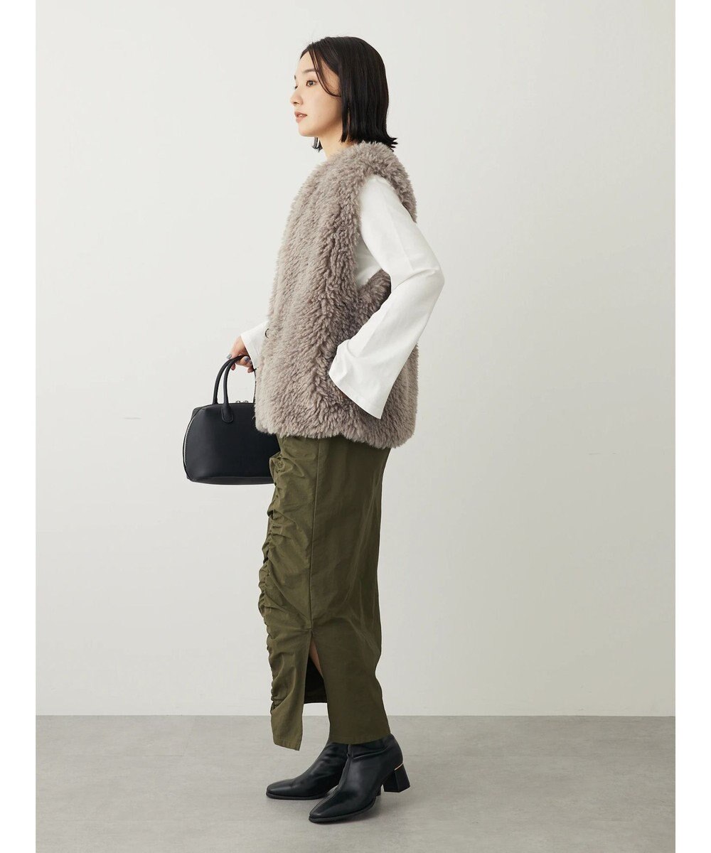 Green Parks ・ＲＡＹ　ＣＡＳＳＩＮ　フロントギャザーナロースカート 