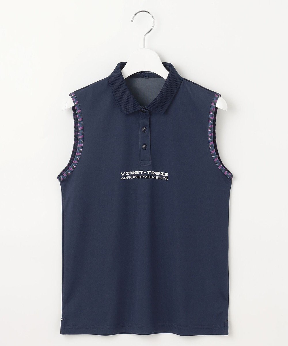 23区GOLF 【WOMEN】【接触冷感・UVケア・吸水速乾】ノースリーブ ポロシャツ 