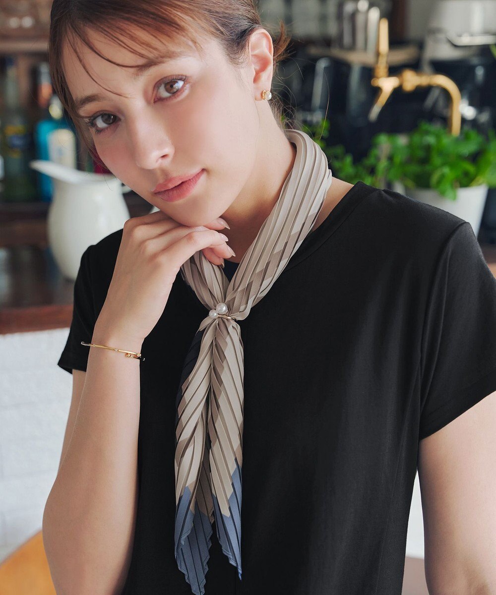 Tiaclasse 【選べる柄タイプ】プリーツスカーフ 