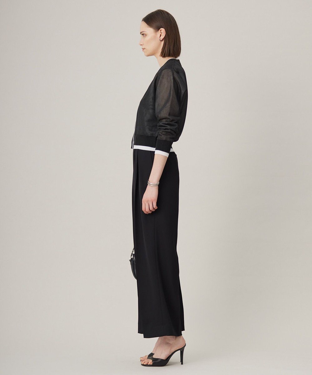 ICB 【洗える】 シアーレイヤードカーディガン 