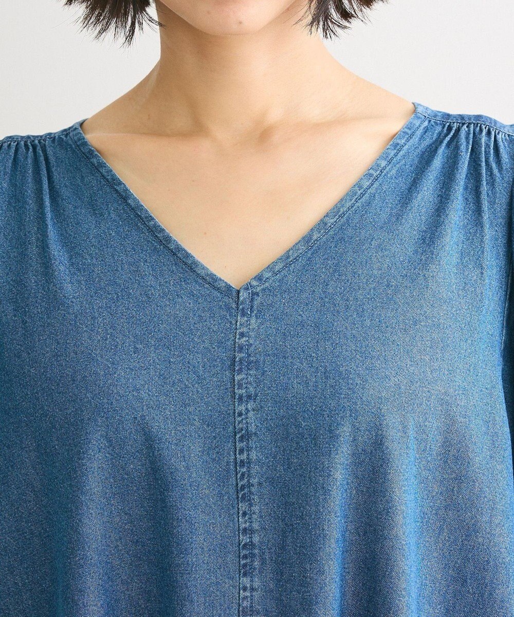 Green Parks ・ＳＵＧＡＲ　ＳＰＯＯＮ　デニムＶネックワンピース 