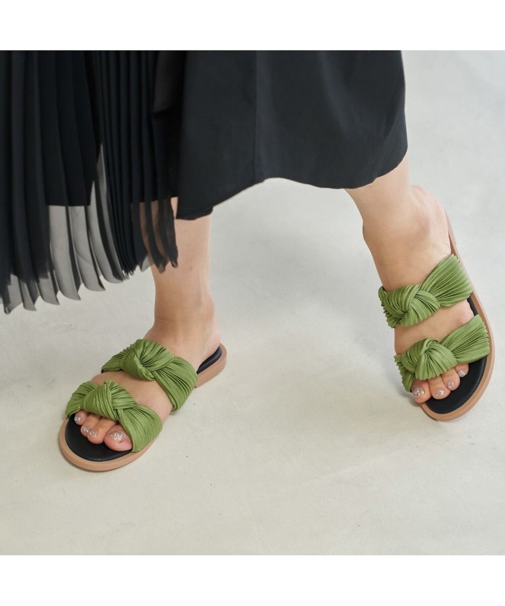 MODE ET JACOMO <carino>プリーツスポンジサンダル 