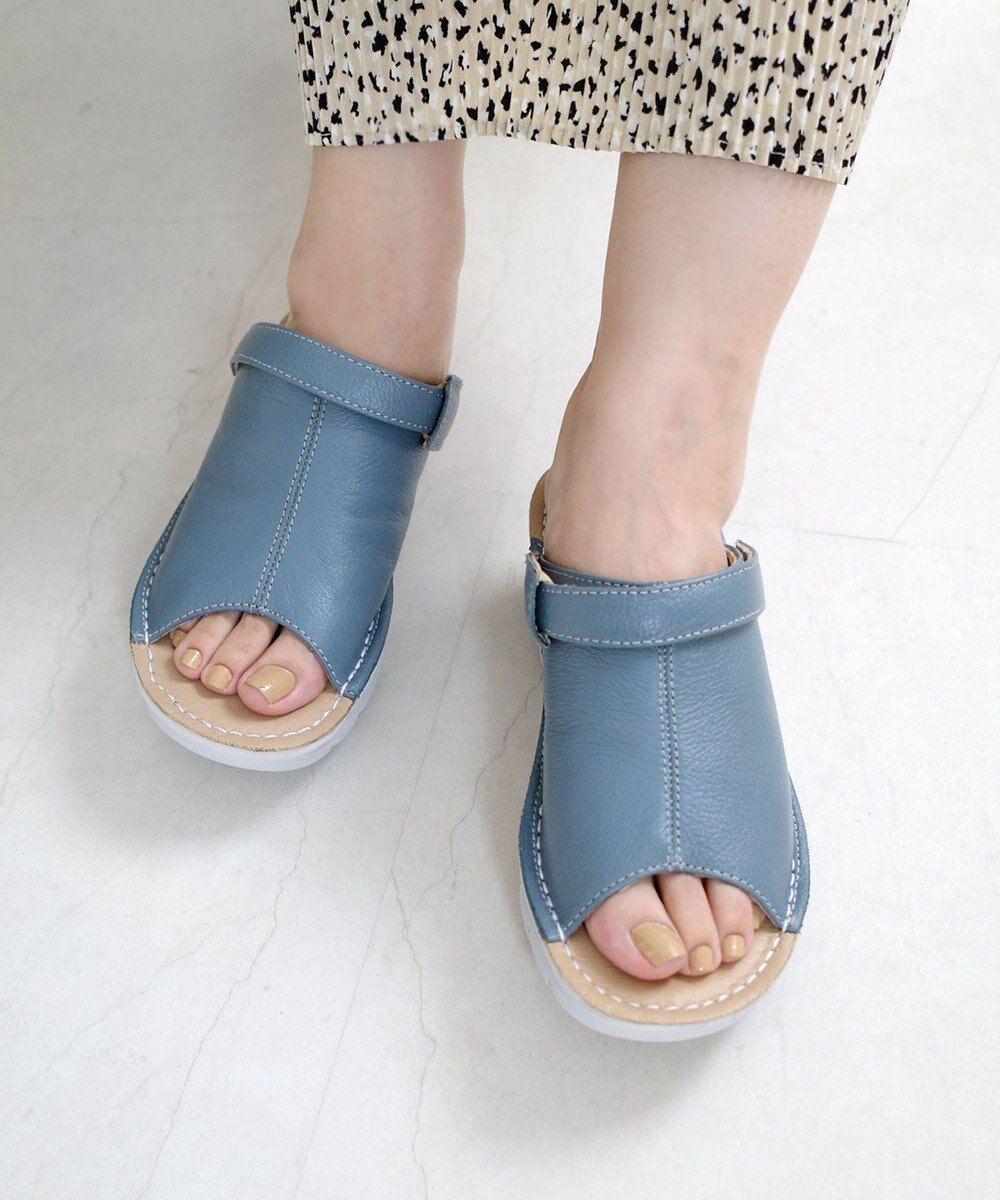 Pointer 本革 超軽量厚底サボサンダル 