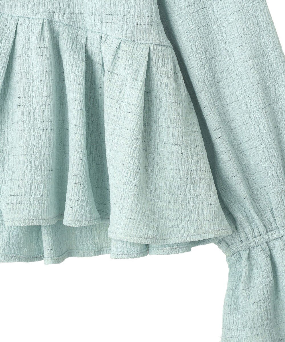 earth music&ecology 【予約】ラッフルカラーカットブラウス 