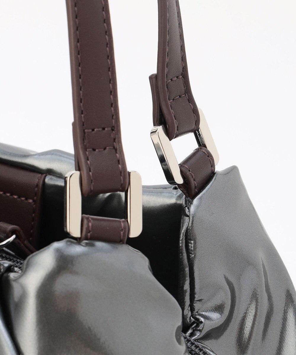 LA BAGAGERIE ソフトエナメル2WAYハンドバッグ Mサイズ 