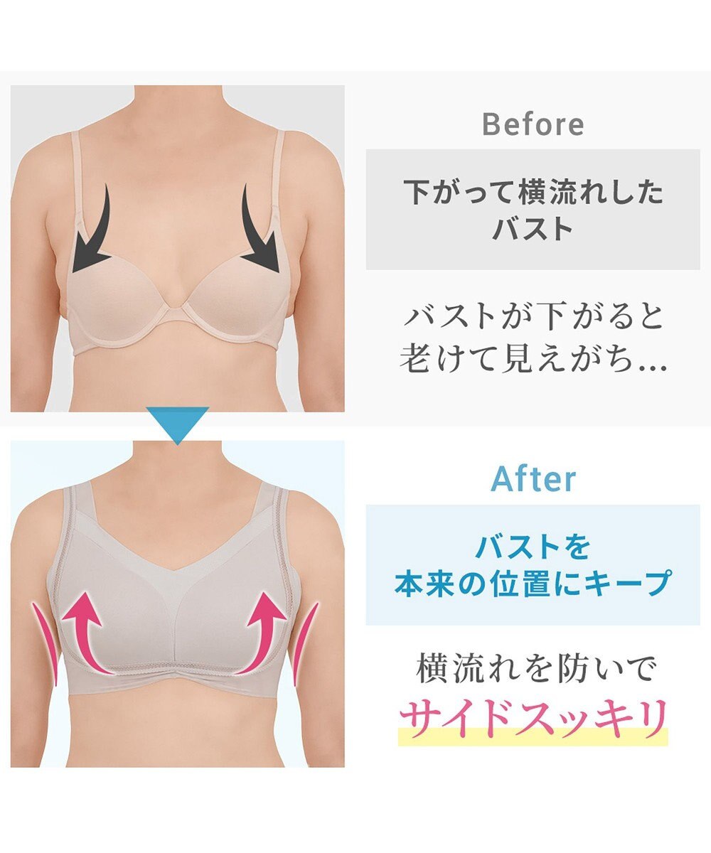 BRADELIS New York 【Yukine inc. 】ゆきねえモアソフト快適ホールドブラ24  接触冷感 ノンワイヤーでラクに補正 ブラジャー YH124201 