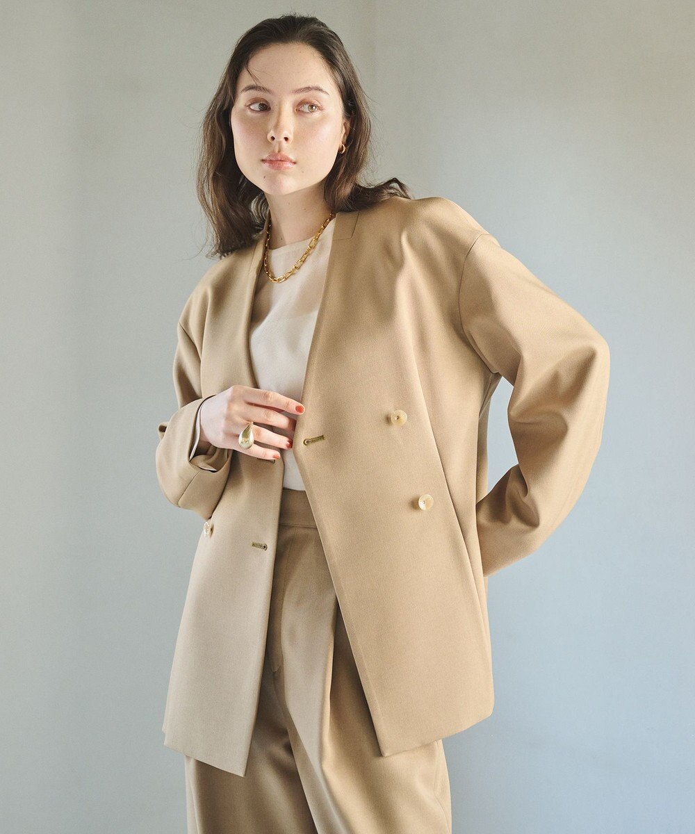 #Newans ウエストシェイプダブルジャケット 