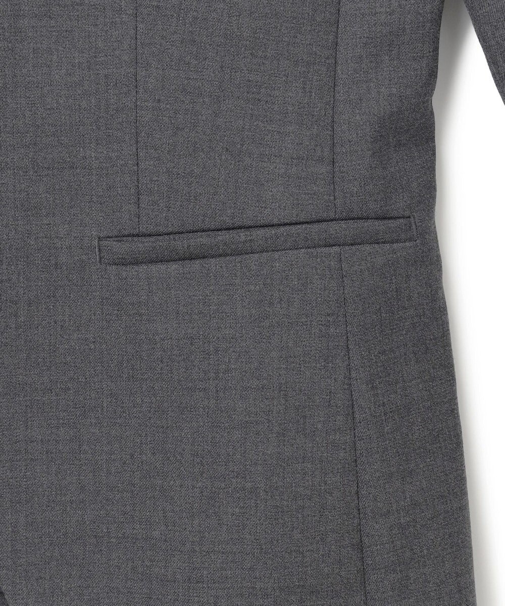 ICB L 【セットアップ対応】ウールストレッチ ノーカラージャケット 