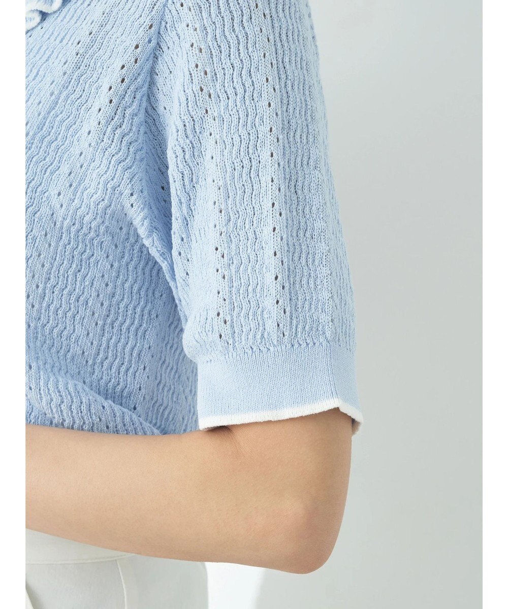 earth music&ecology フリルニットポロ 